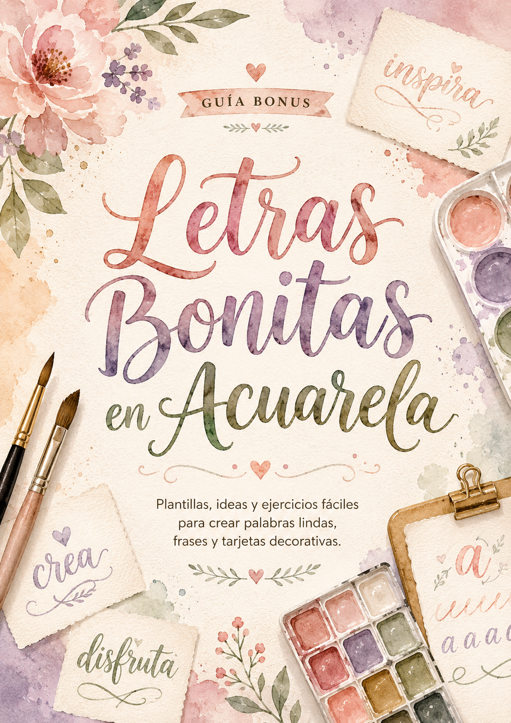 Dibuja letras en acuarela
