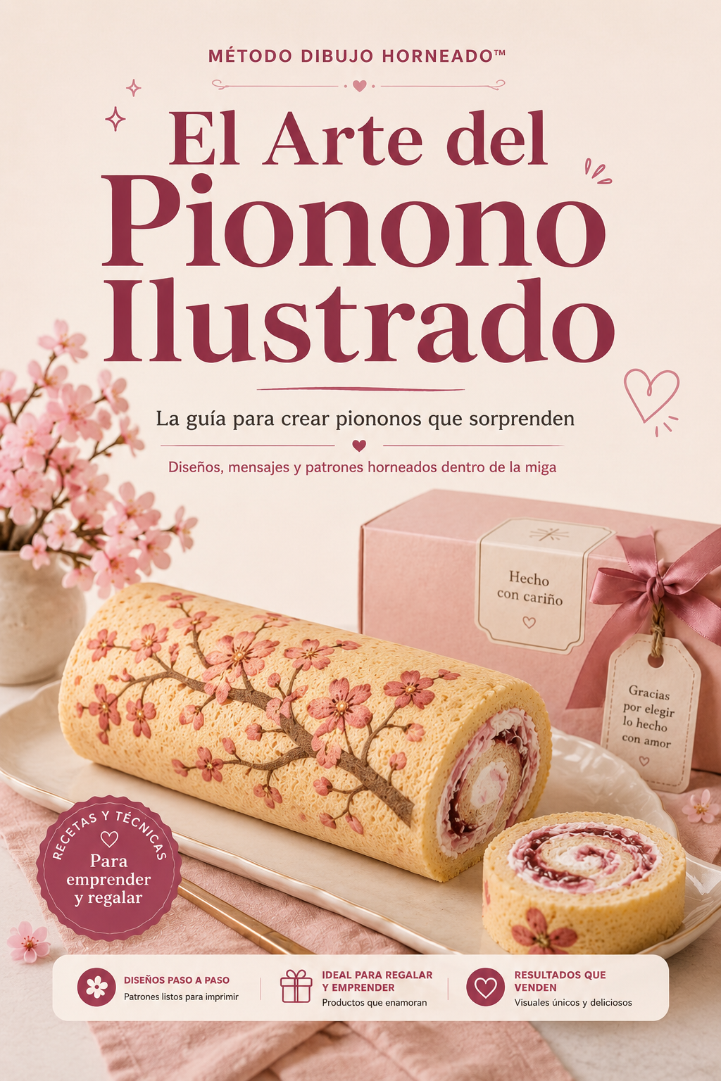 Aprendé el Arte del Pionono Ilustrado Método Dibujo Horneado + 4 Bonos